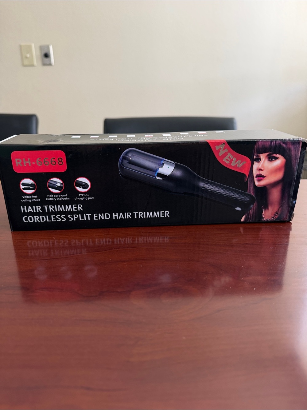 Cordless Split End Hair Trimmer — Black